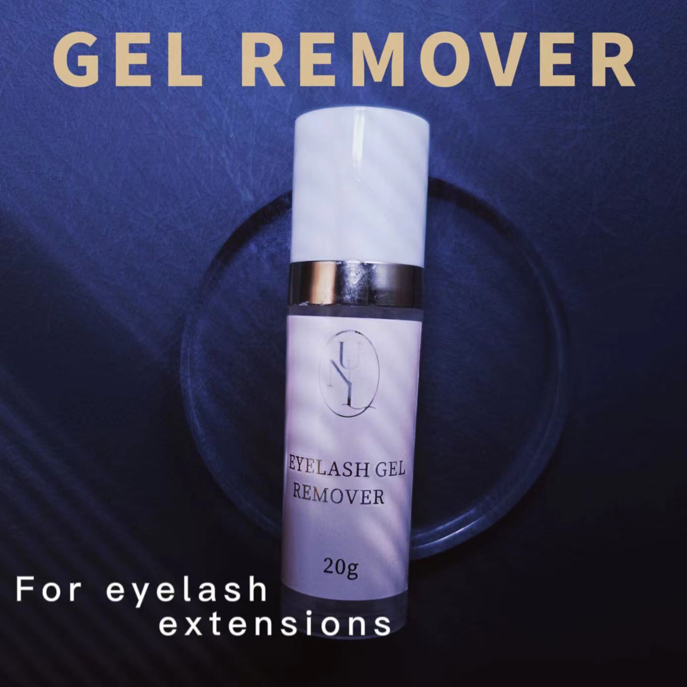 UNIQUELASH Eyelash Extension Gel Remover Set Fast Clear Up False Eyelash Glue Hypoallergenic Remover Lash Extension Makeup Tools -pumping type (20g)